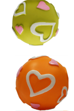 MISOKO&CO Игрушка для собак, мячик с фрагментами сердца