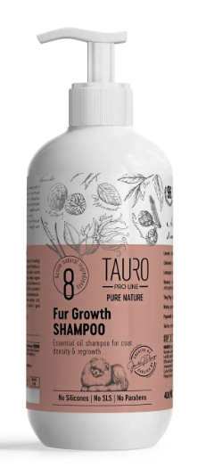 Шампунь для стимуляции роста шерсти собак и кошек Tauro Pro Line Pure Nature Fur Growth