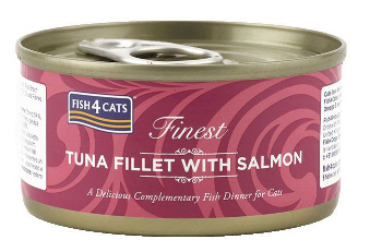 Натуральный влажный корм для кошек Fish4Cats Finest Филе тунца с лососем  