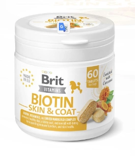Витамины Brit Vitamins Biotin Skin & Coat Care для собак для кожи и шерсти 