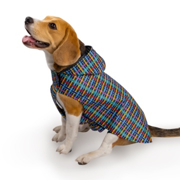 Дождевик для собак Barksi Textile с капюшоном Клеточка