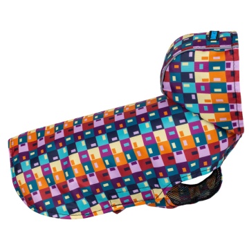 Дождевик для собак Barksi Textile с капюшоном Печворк