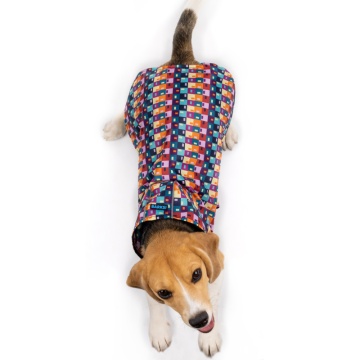 Дождевик для собак Barksi Textile с капюшоном Печворк