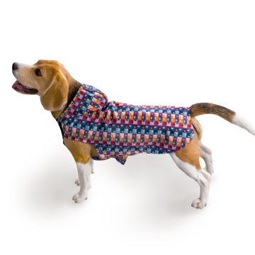 Дождевик для собак Barksi Textile с капюшоном Печворк