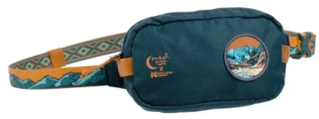 Сумка-бананка для ласощів та аксесуарів собак Trail quest fanny pack RP signature edition Non-stop dogwear Бірюзовий/Дуб