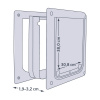 Дверца Trixie «Free» M-XL 39 x 45 см (пластик)