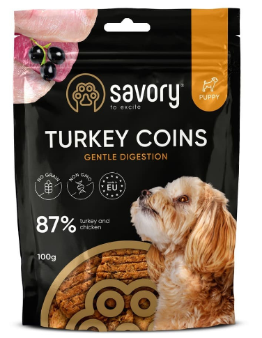 Джерки Savory Puppy Coins With Turkey, монетки для цуценят з індичкою