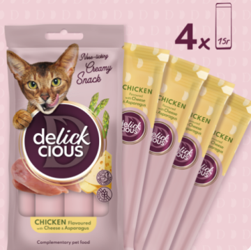 Delickcious Кремові ласощі – курка з додаванням сиру та спаржі