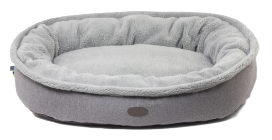 Овальний лежак Harley & Cho Donut Fur Gray для собак