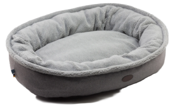 Овальний лежак Harley & Cho Donut Fur Gray для собак