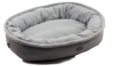 Овальный лежак Harley & Cho Donut Fur Gray для собак