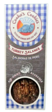 Натуральні сушені ковбаски для собак Cooka's Cookies Salamis 100% Індичка