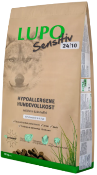 Гіпоалергенний беззерновий корм для цуценят та активних собак Lupo Sensitiv 24/10