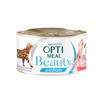 Optimeal Beauty Podium полосатый тунец в соусе с кольцами кальмаров