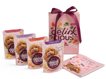 Delickcious «Вау - Лизь» набір вологого корму 3+1