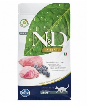 Farmina N&D Grain Free Prime Lamb & Blueberry Adult беззерновой корм для взрослых кошек