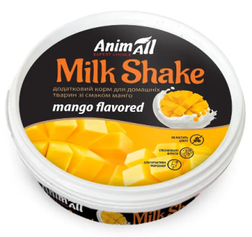 Смаколик для котів та собак Молочний шейк AnimAll MilkShake зі смаком манго