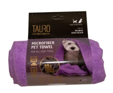 Полотенце для домашних животных Tauro Pro Line из микрофибры. Фиолетовый