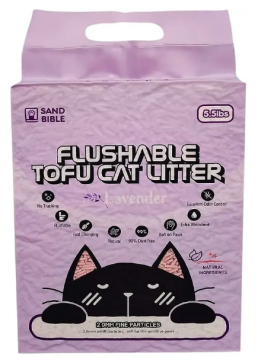 Наполнитель для кошачьего туалета Sand Bible Flushable Tofu Лаванда