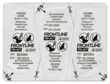 Капли Frontline Tri-Act для собак от 10 до 20 кг