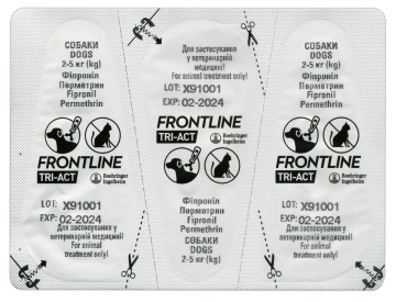 Капли Frontline Tri-Act для собак от 2 до 5 кг