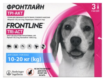 Капли Frontline Tri-Act для собак от 10 до 20 кг