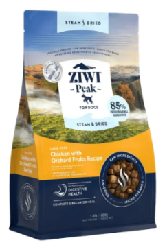 Повнораціонний сухий корм для собак Ziwi Peak Steam Dried Chicken with Orchard Fruits Recipe Курка з садовими фруктами