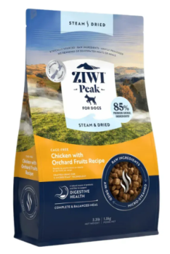 Повнораціонний сухий корм для собак Ziwi Peak Steam Dried Chicken with Orchard Fruits Recipe Курка з садовими фруктами
