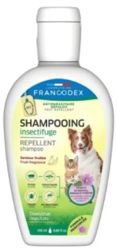 Шампунь-репеллент Francodex Laboratoire Repellent от блох и клещей для кошек и собак с гераниолом, фруктовый аромат