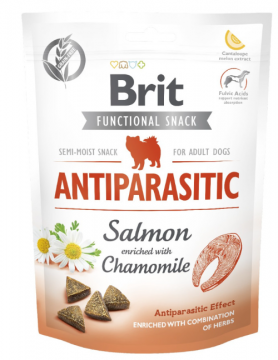 Функціональні ласощі для собак Brit Care Functional Snack Antiparasitic Salmon з лососем