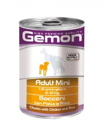 Gemon Dog Wet Mini Adult шматочки з куркою та рисом