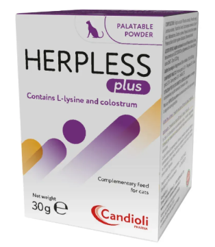 Порошок Candioli Herpless Plus для лечения вирусов герпеса у кошек и собак