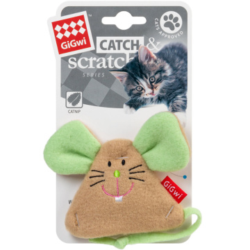 GiGwi Catch&scratch Игрушка для котов Мышка с кошачьей мятой