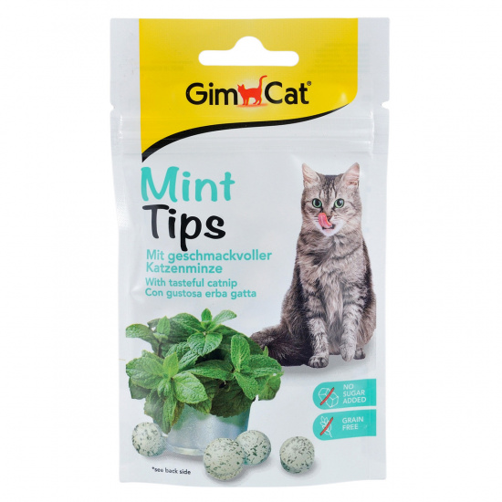 GimCat Mintips Витаминизированные лакомства для кошек, с кошачьей мятой