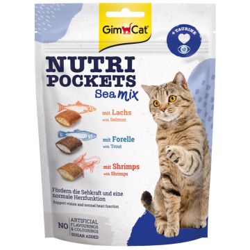 GimCat Nutri Pockets Sea Mix - морський мікс подушечок для котів