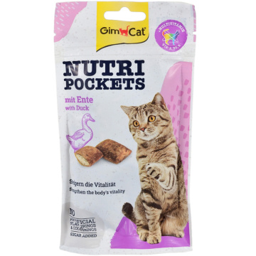 GimCat Nutri Pockets Duck & Multivitamin Подушечки з качкою та вітамінами для котів