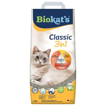 Наповнювач туалета для котів Biokat's Classic 3in1 (бентонітовий)