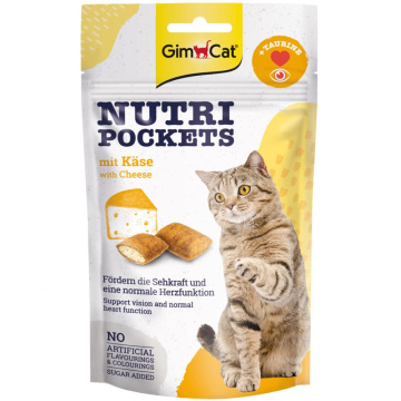 GimCat Nutri Pockets Cheese Подушечки с сыром и таурином для кошек