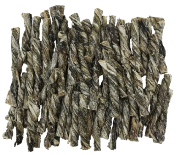 Лакомство для собак UniQ PETS Тонкие скрученные палочки из кожи рыбы