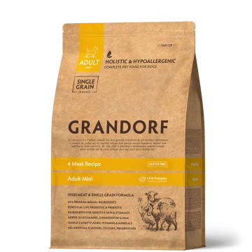Grandorf Sensitive Care Holistic 4 Meat & Brown Rice Adult Mini Breeds