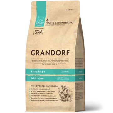 Grandorf 4 Meat & Brown Rice Adult Indoor Cat