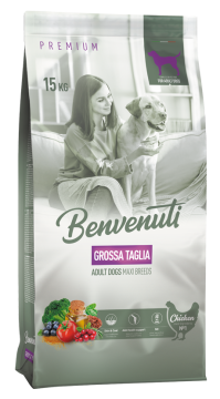 Сухий корм для собак Benvenuti GROSSA TAGLIA. Для дорослих собак ВЕЛИКИХ порід.