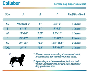 Багаторазовий підгузок для сук COLLABOR Little Dog DCS004-09 без отвору для хвоста