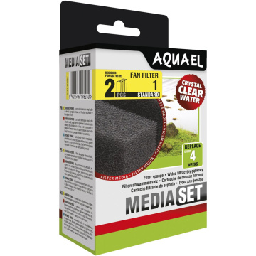 Губка Aquael Media Set Standard 2 шт для внутрішнього фільтра Aquael Fan-1 Plus