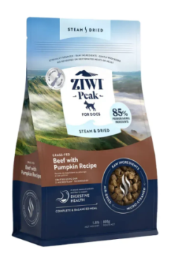 Повнораціонний сухий корм для собак Ziwi Peak Steam Dried Beef with Pumpkin Recipe Яловичина з гарбузом