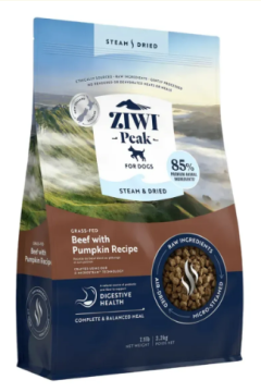 Повнораціонний сухий корм для собак Ziwi Peak Steam Dried Beef with Pumpkin Recipe Яловичина з гарбузом