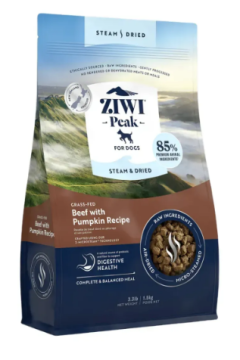 Повнораціонний сухий корм для собак Ziwi Peak Steam Dried Beef with Pumpkin Recipe Яловичина з гарбузом