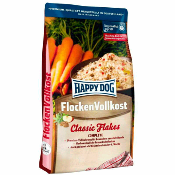 Happy Dog Flocken Vollkost для щенков и взрослых собак в виде хлопьев