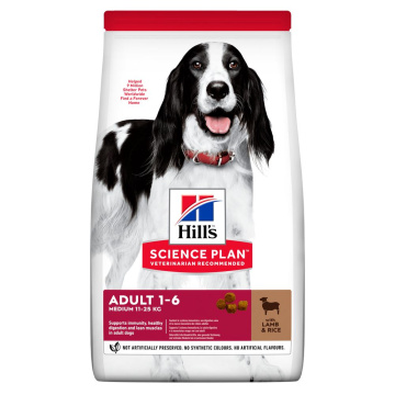 Hills SP Canine Adult Medium Breed Lamb & Rice для середніх порід з ягням та рисом