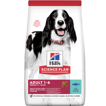 Hills SP Canine Adult Medium Breed Tuna & Rice для середніх порід з тунцем